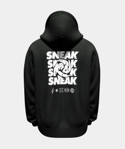 BLACK SNEAK HOODIE - M